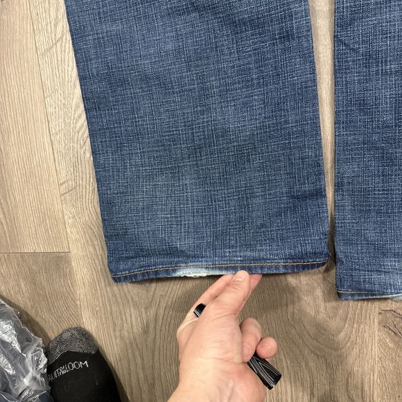 True Religion Ricky Straight Fit Flap Pocket Jeans Baggy Y2K Skate Mens 40x34 - Picture 5 of 12